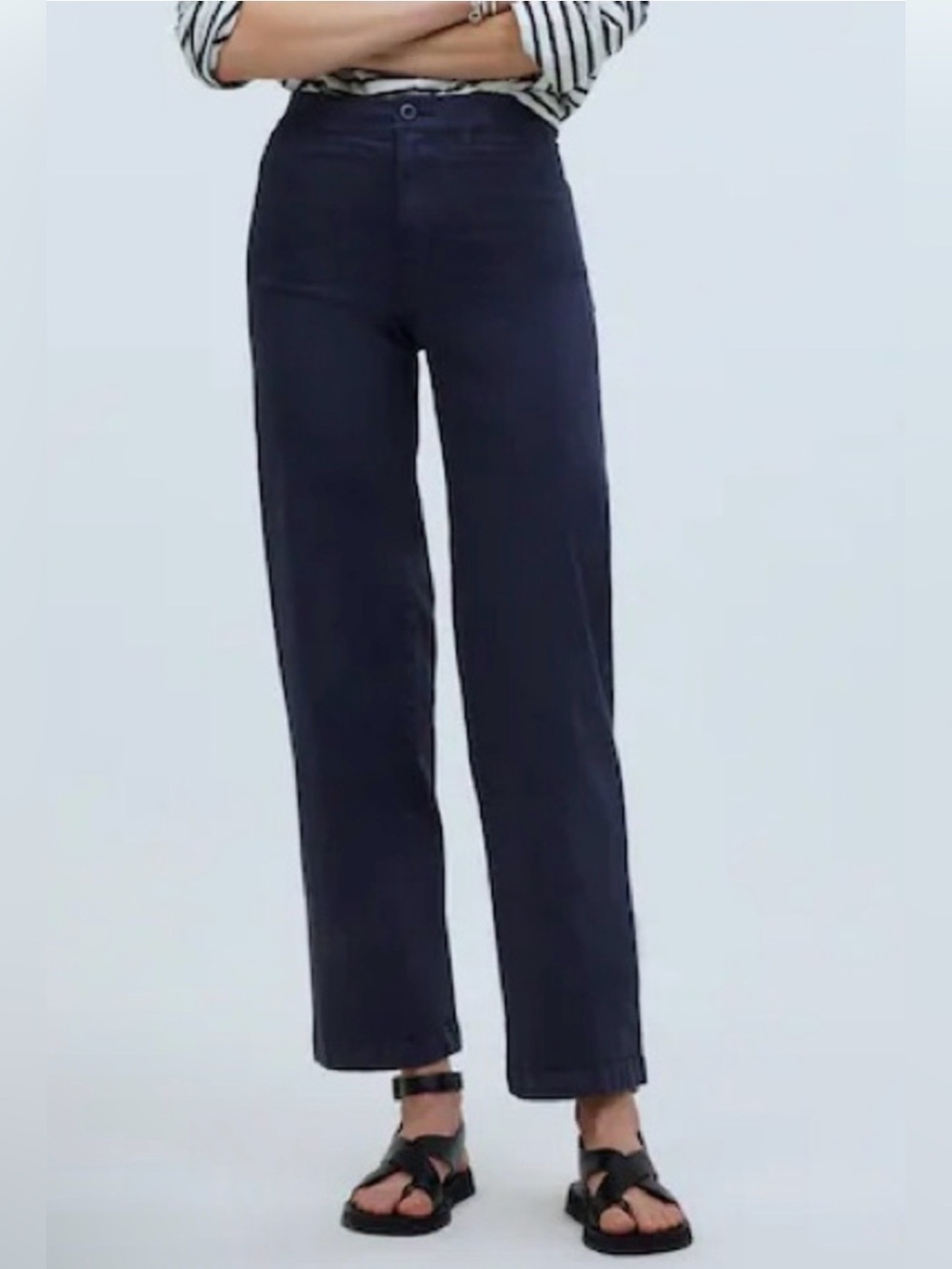 EUC Madewell Emmett 2.0 Wide Leg Crop in Navy